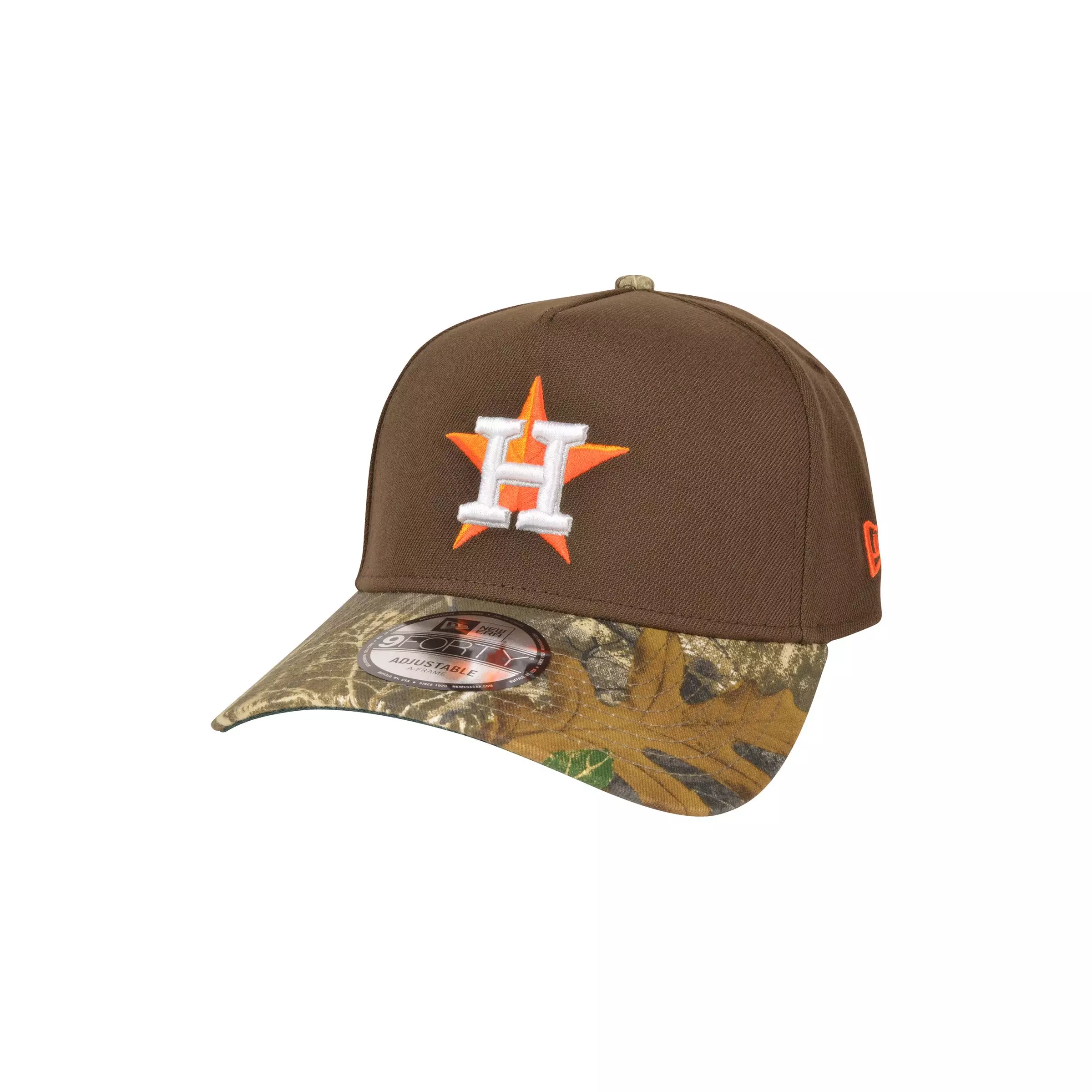 New Era Houston Astros 9FORTY Snapback Hat Walnut Realtree | Hibbett